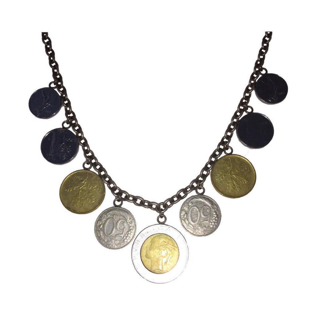 Milor Two Tone Italian Sterling Coin Dangle Charm 243$